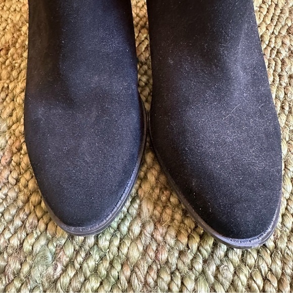 Vionic Anne Ankle Booties Suede Leather Snakeskin Zip Block Heel Black Size 10 - Picture 7 of 9